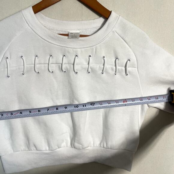 Buff Bunny Collection Women's White Long Sleeve Crop Top - Size‎ S - Picture 6 of 7